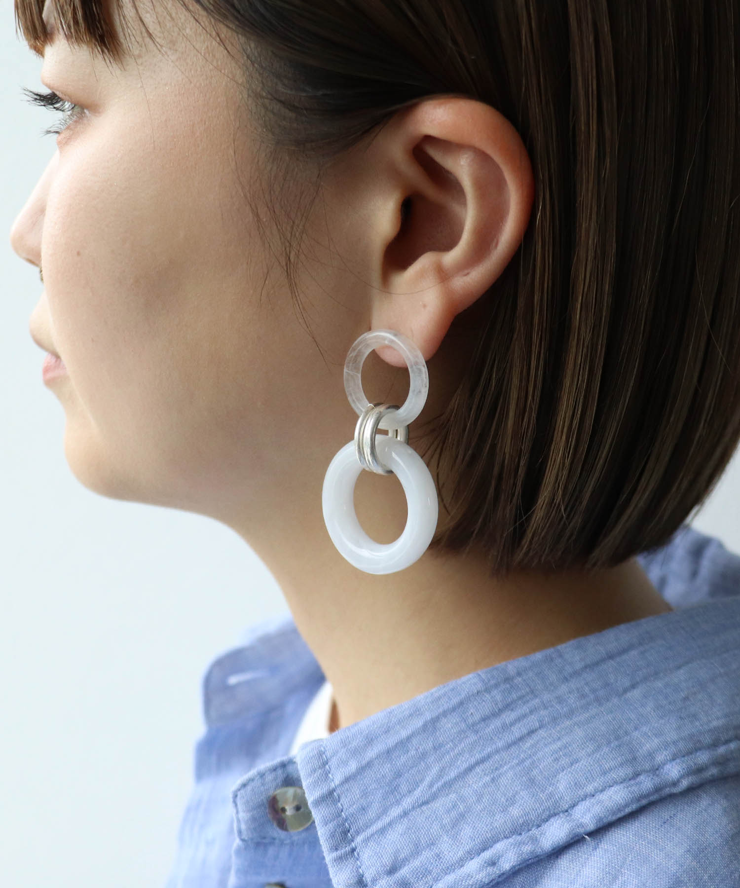 【LIMITED NUMBER】ダブルクリアアクリルピアス