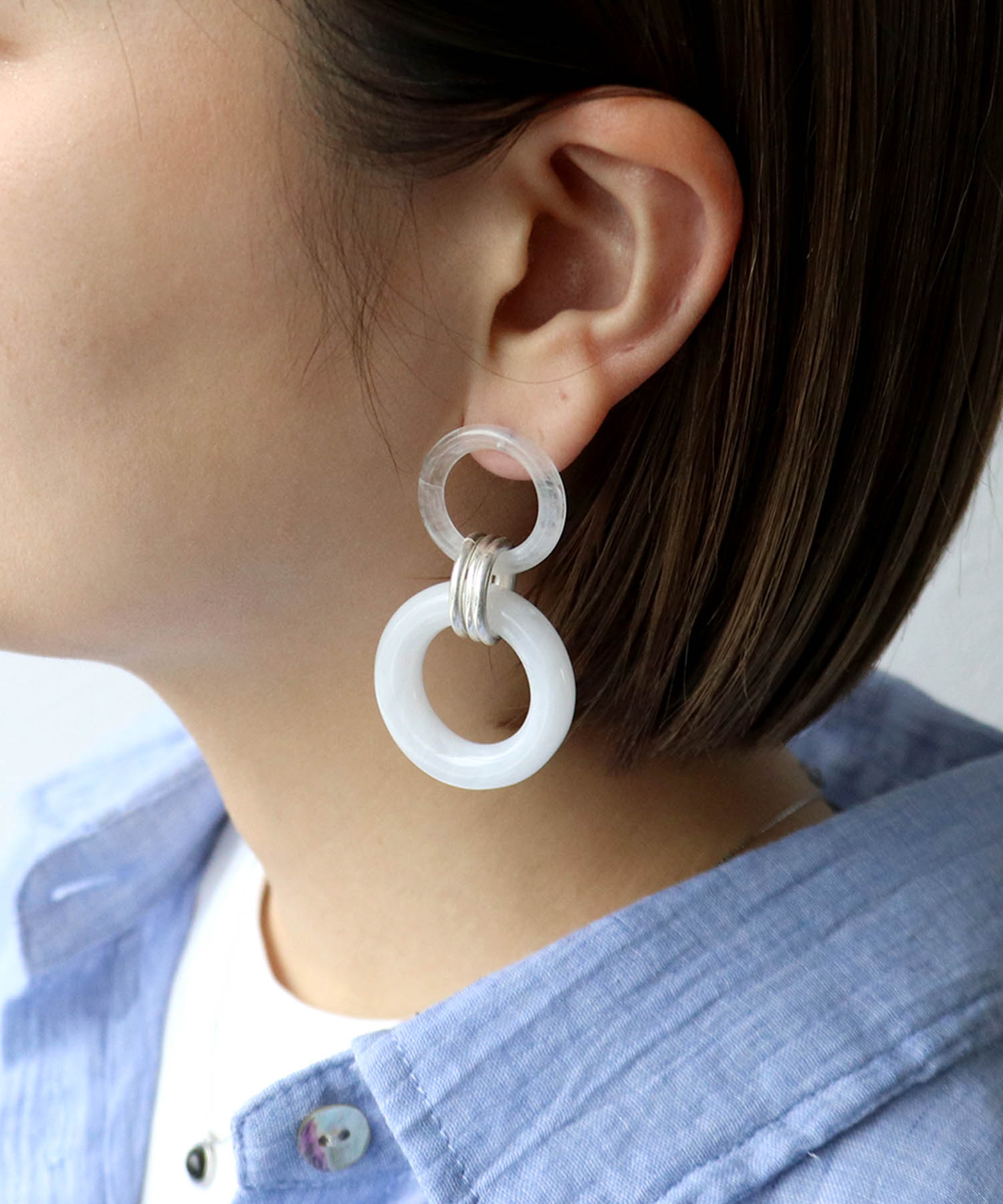 【LIMITED NUMBER】ダブルクリアアクリルピアス