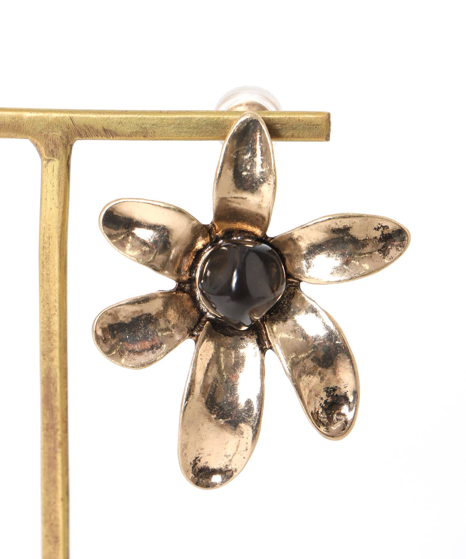 【LIMITED NUMBER】アンティークメタルフラワーイヤリング