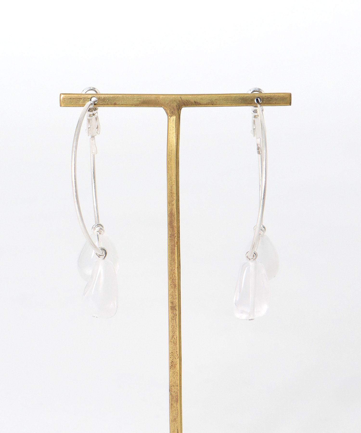 【LIMITED NUMBER】クリアストーンフープピアス