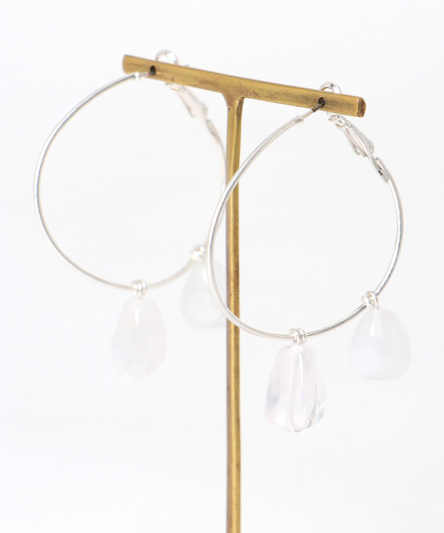 【LIMITED NUMBER】クリアストーンフープピアス