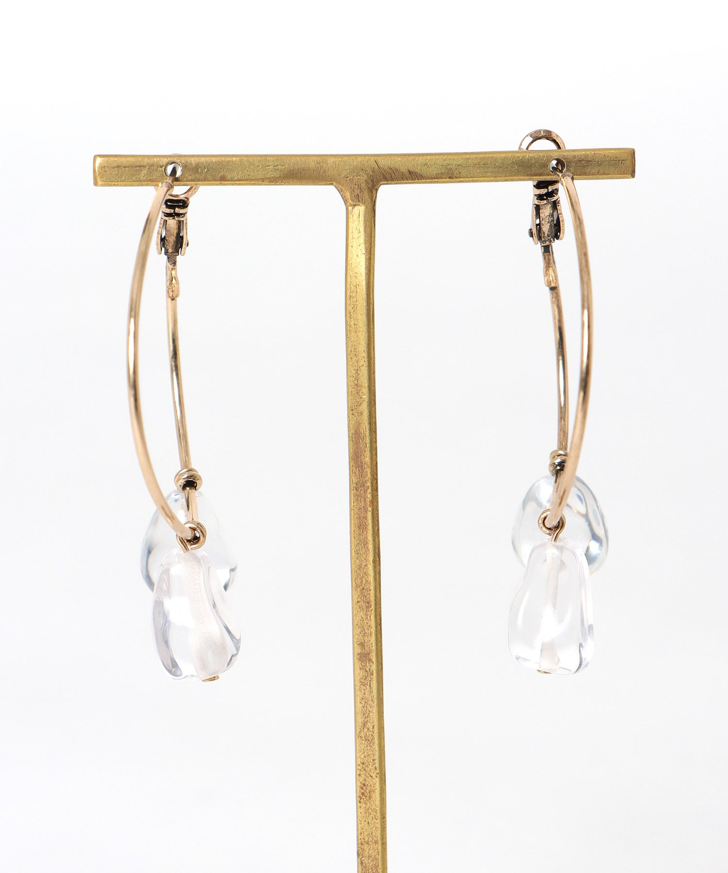 【LIMITED NUMBER】クリアストーンフープピアス