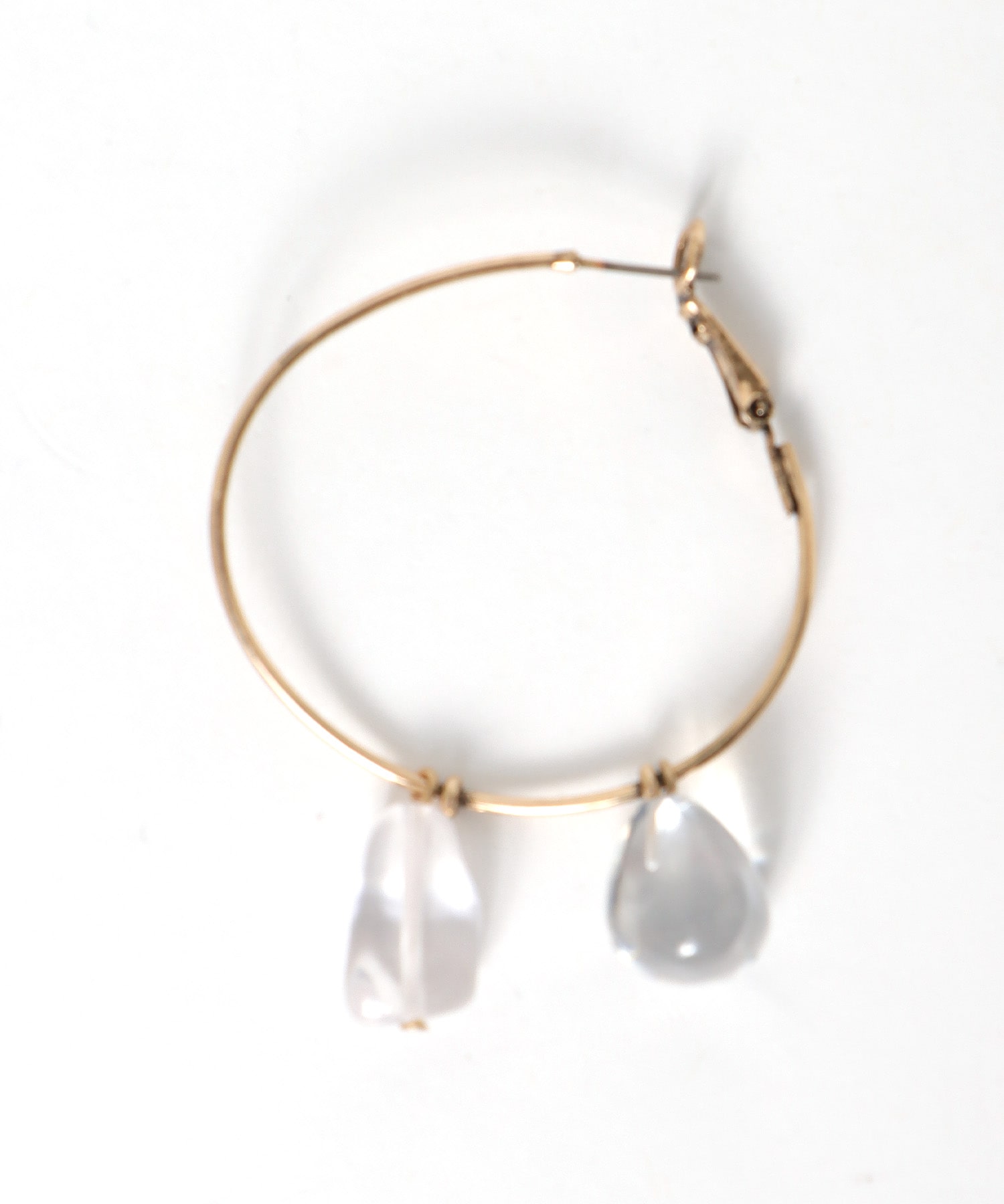 【LIMITED NUMBER】クリアストーンフープピアス