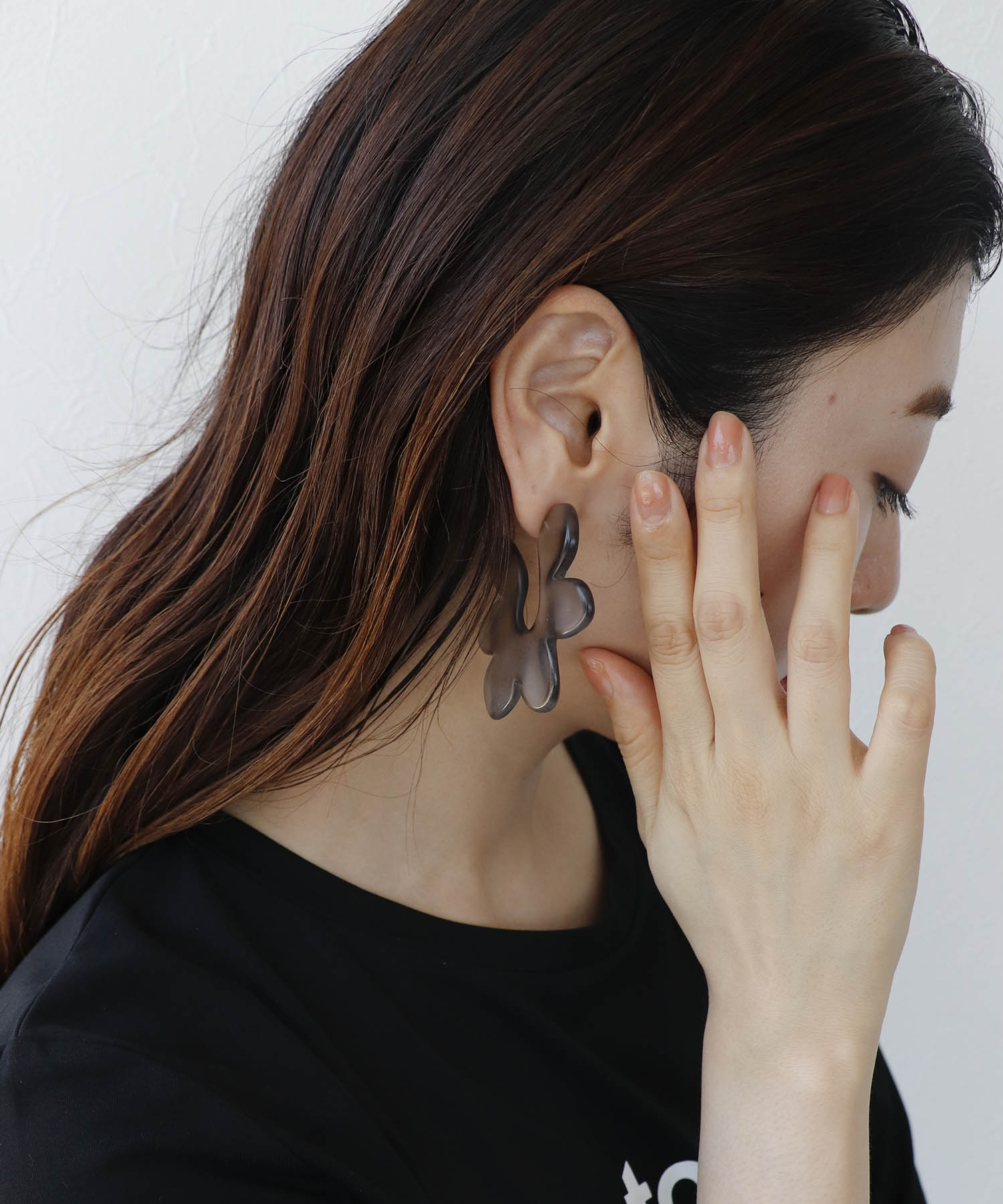 【LIMITED NUMBER】マットフラワーピアス