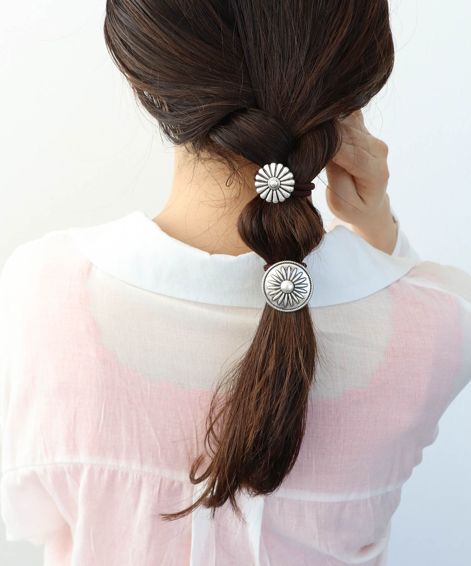 【LIMITED NUMBER】フラワーボタンコンチョヘアゴム