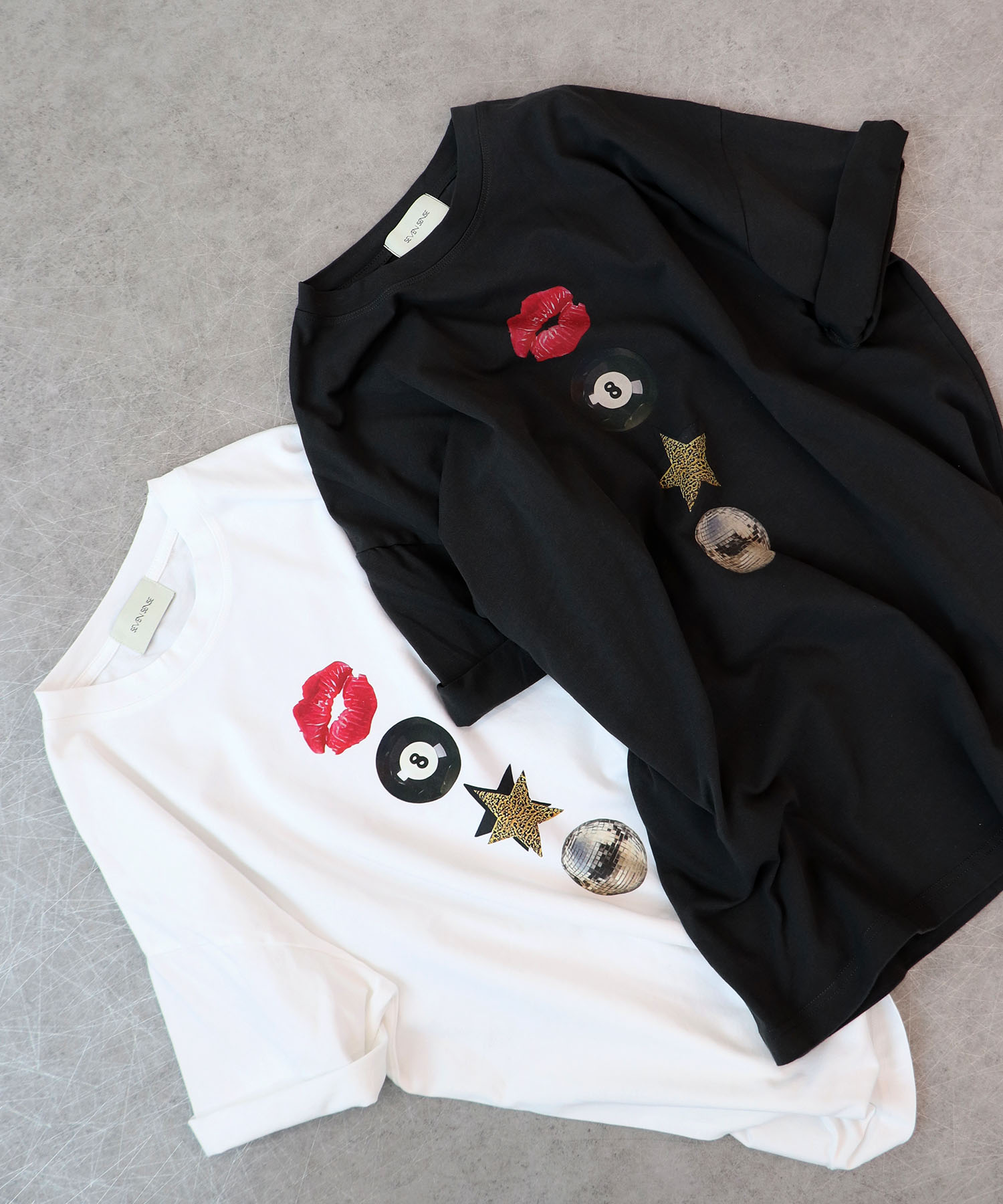 〔お家で試着〕モチーフプリントビッグTシャツ