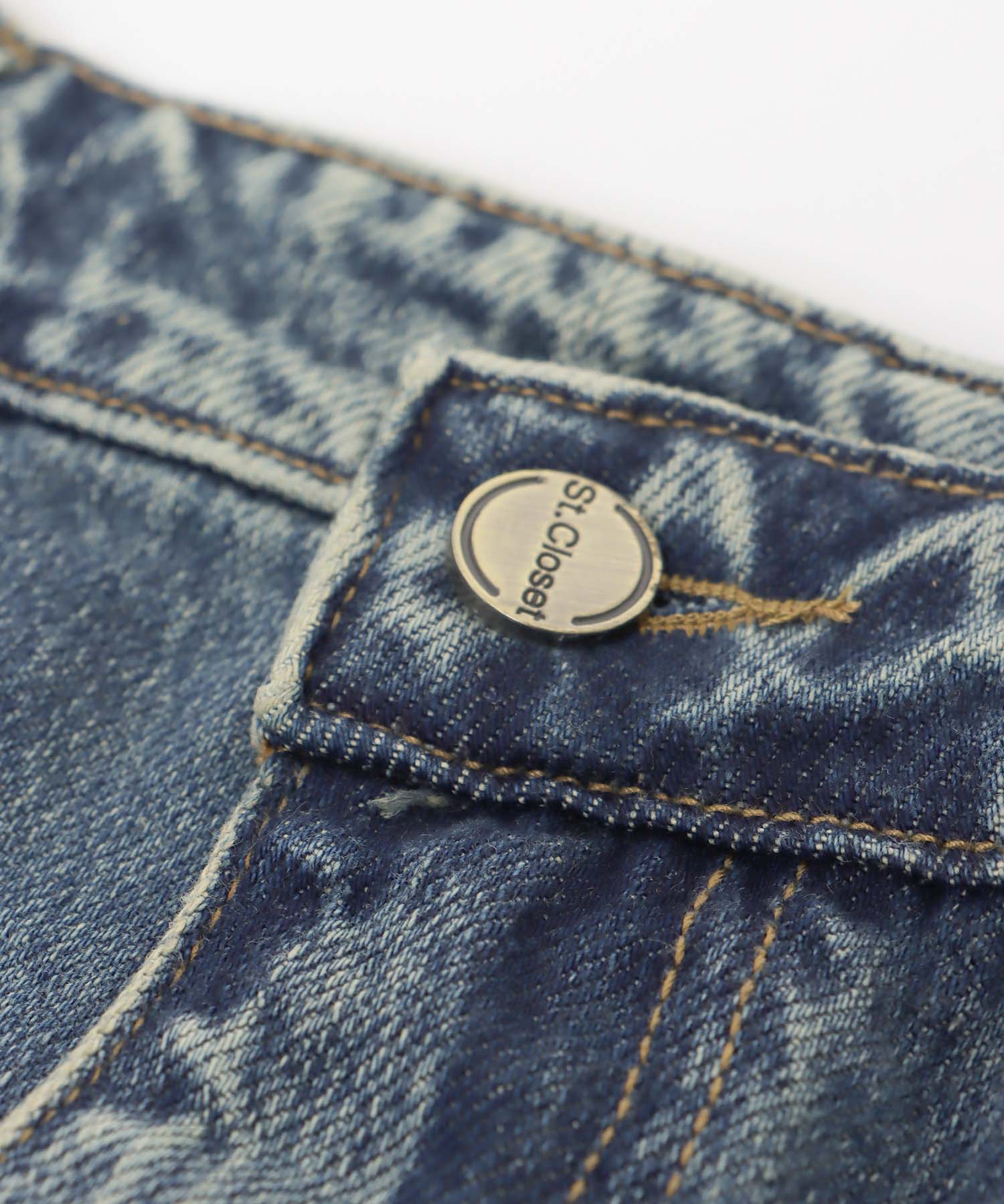 〔お家で試着〕アシメカットデニムジャンスカ