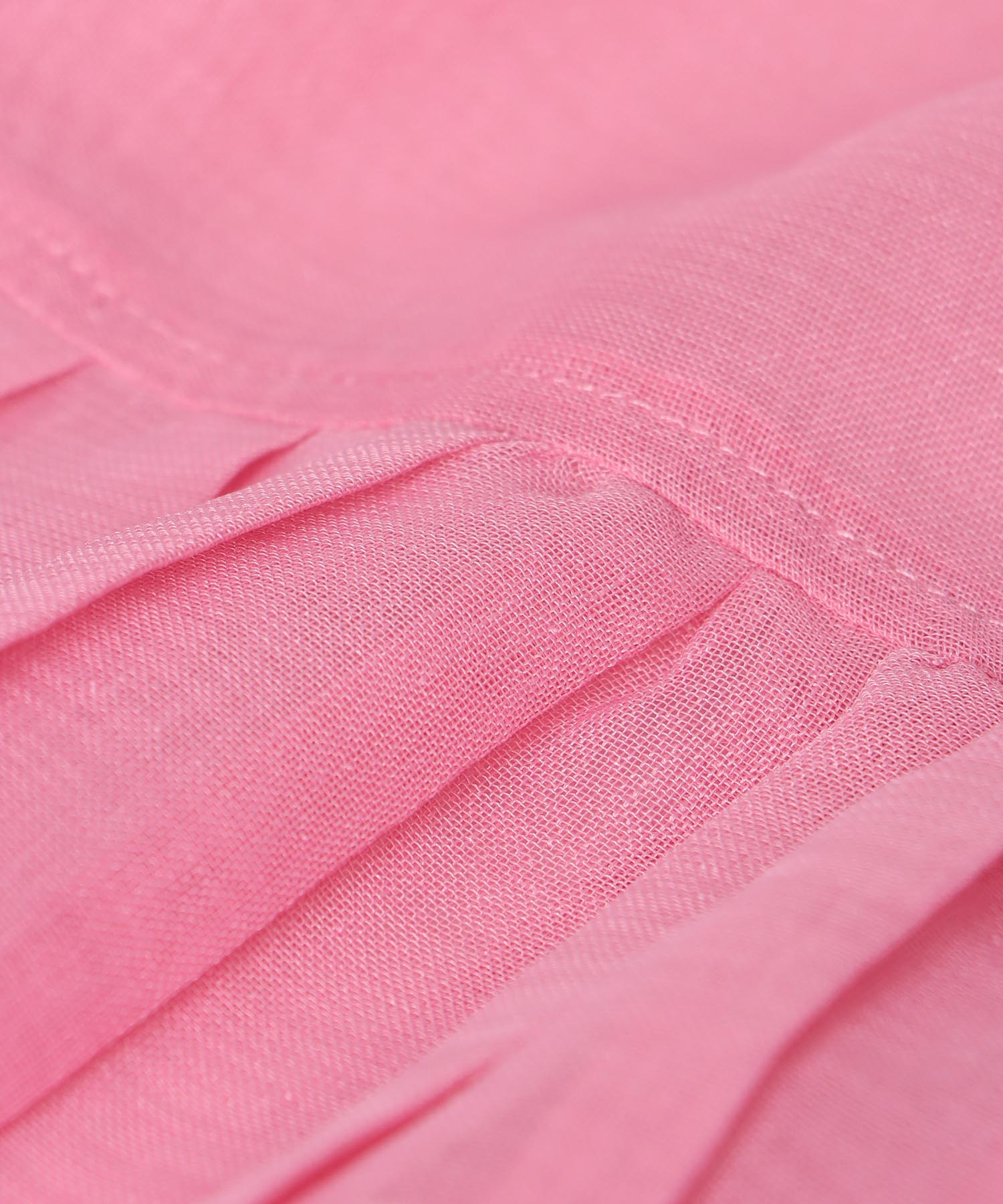 シアーリネンライクバックプリーツシャツ