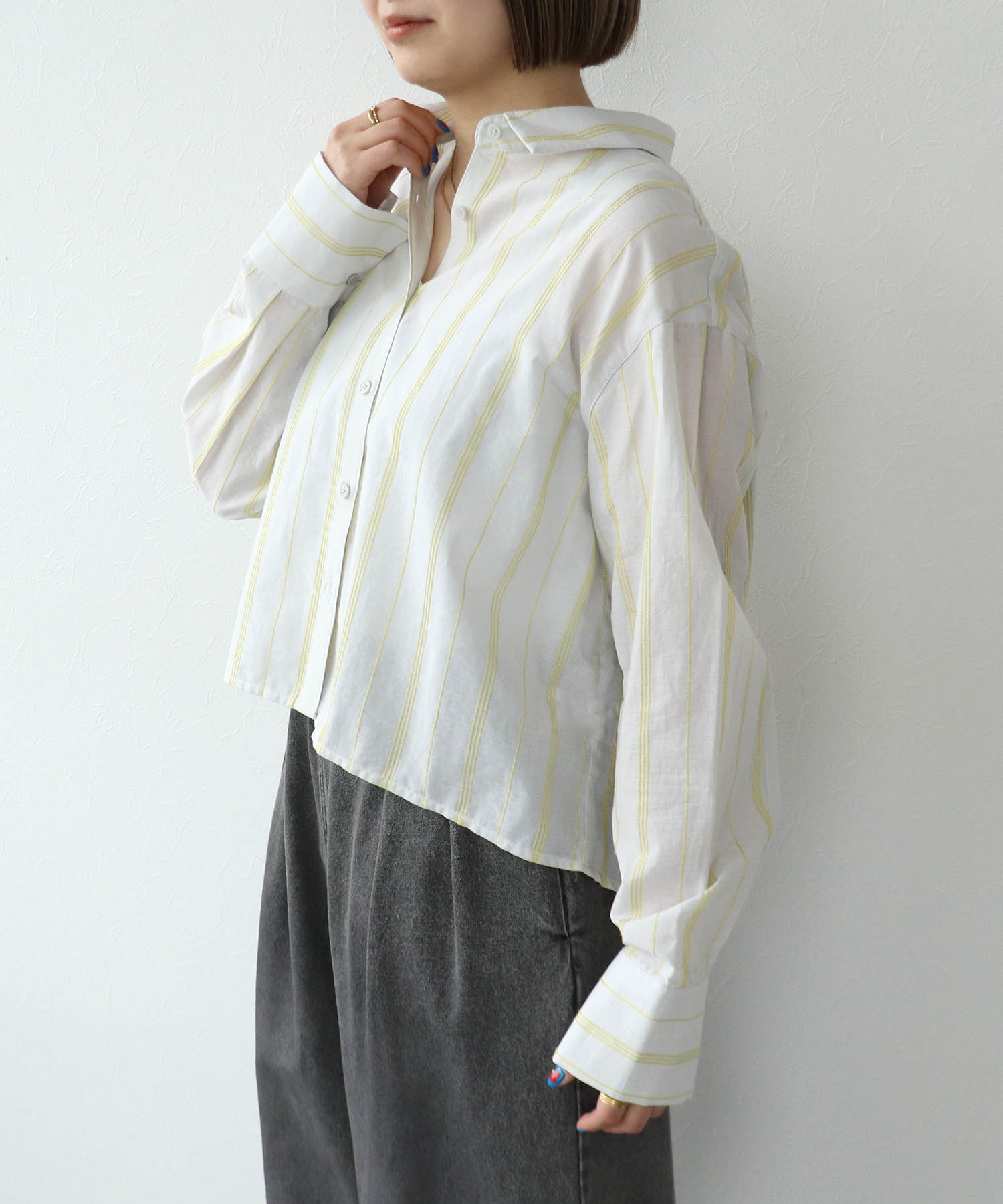 カラーステッチ刺繍ブラウス（別注）