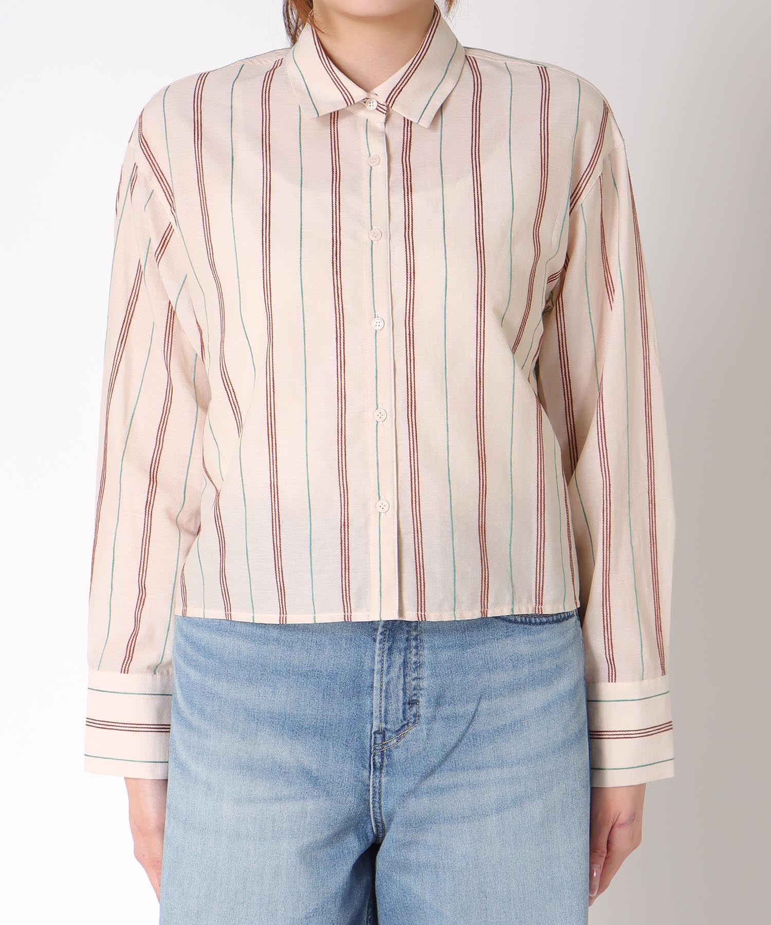 カラーステッチ刺繍ブラウス（別注）