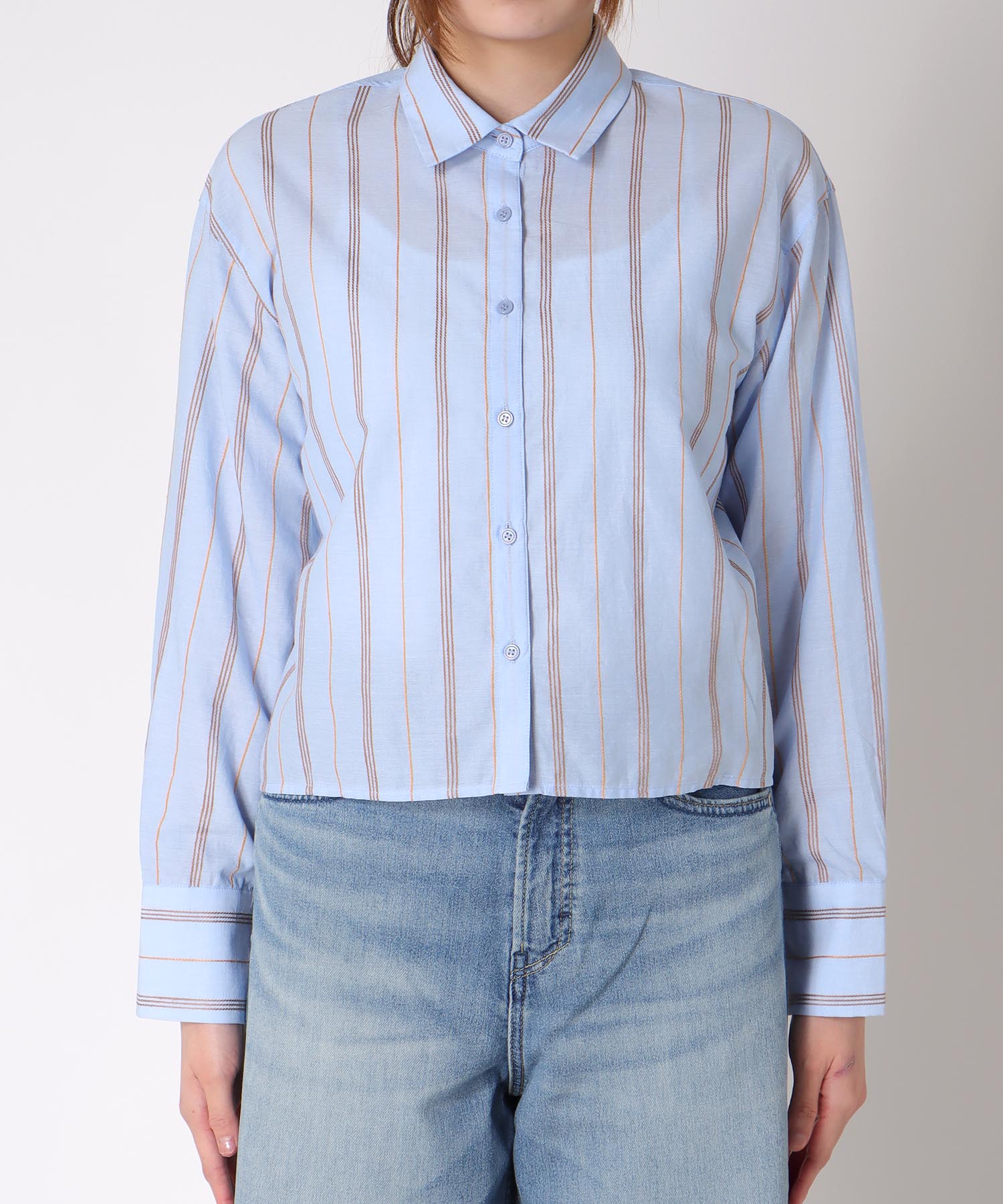 カラーステッチ刺繍ブラウス（別注）