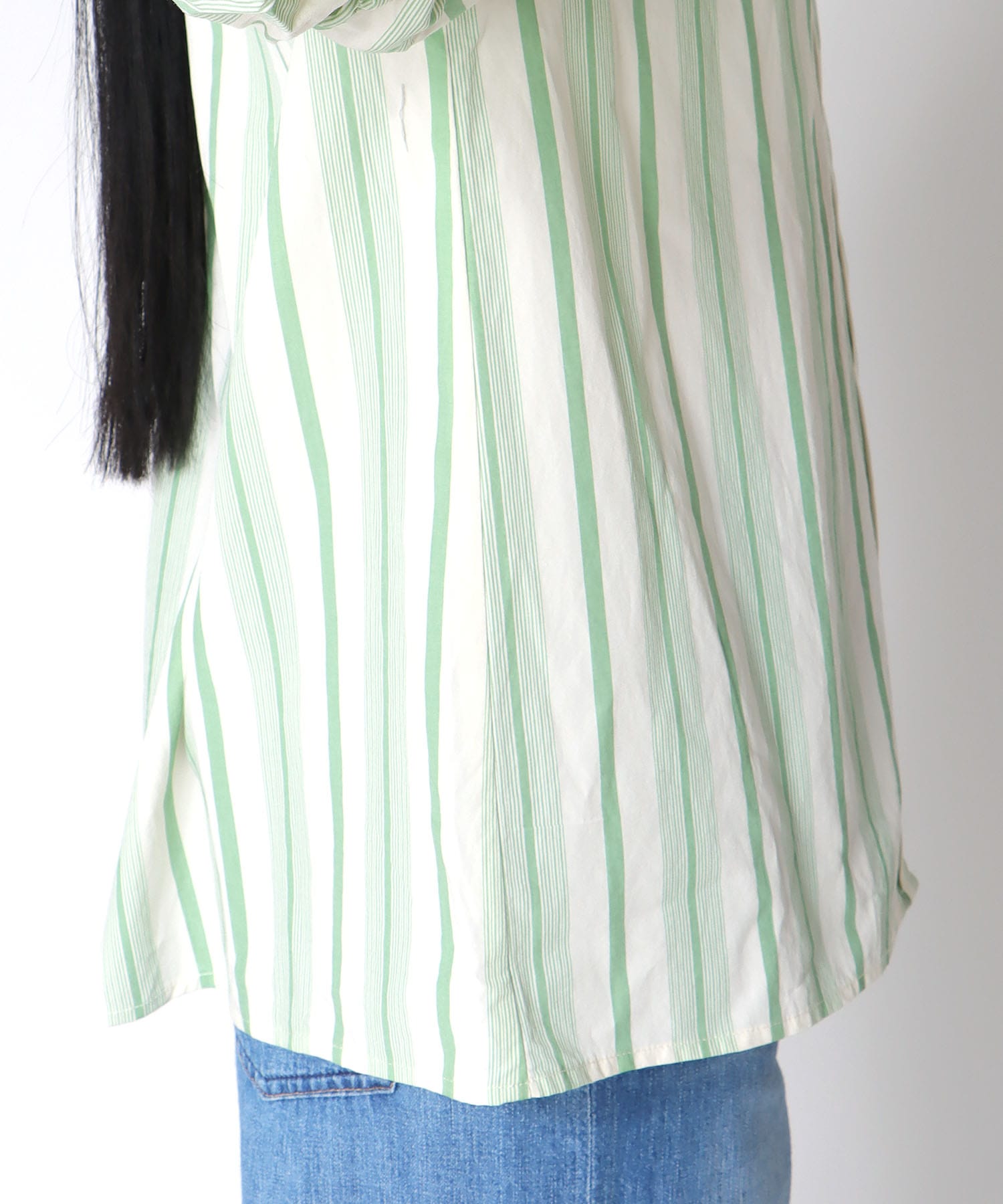 〔お家で試着〕ギャザースリーブブラウス (別注)