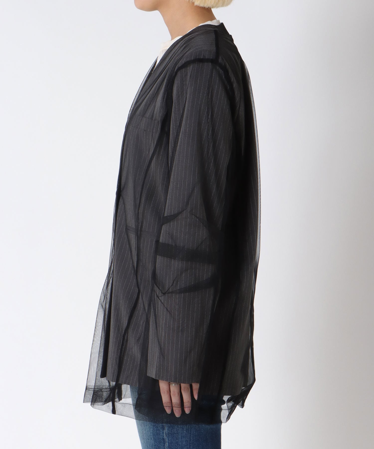 ボクシーレイヤードチュールジャケット