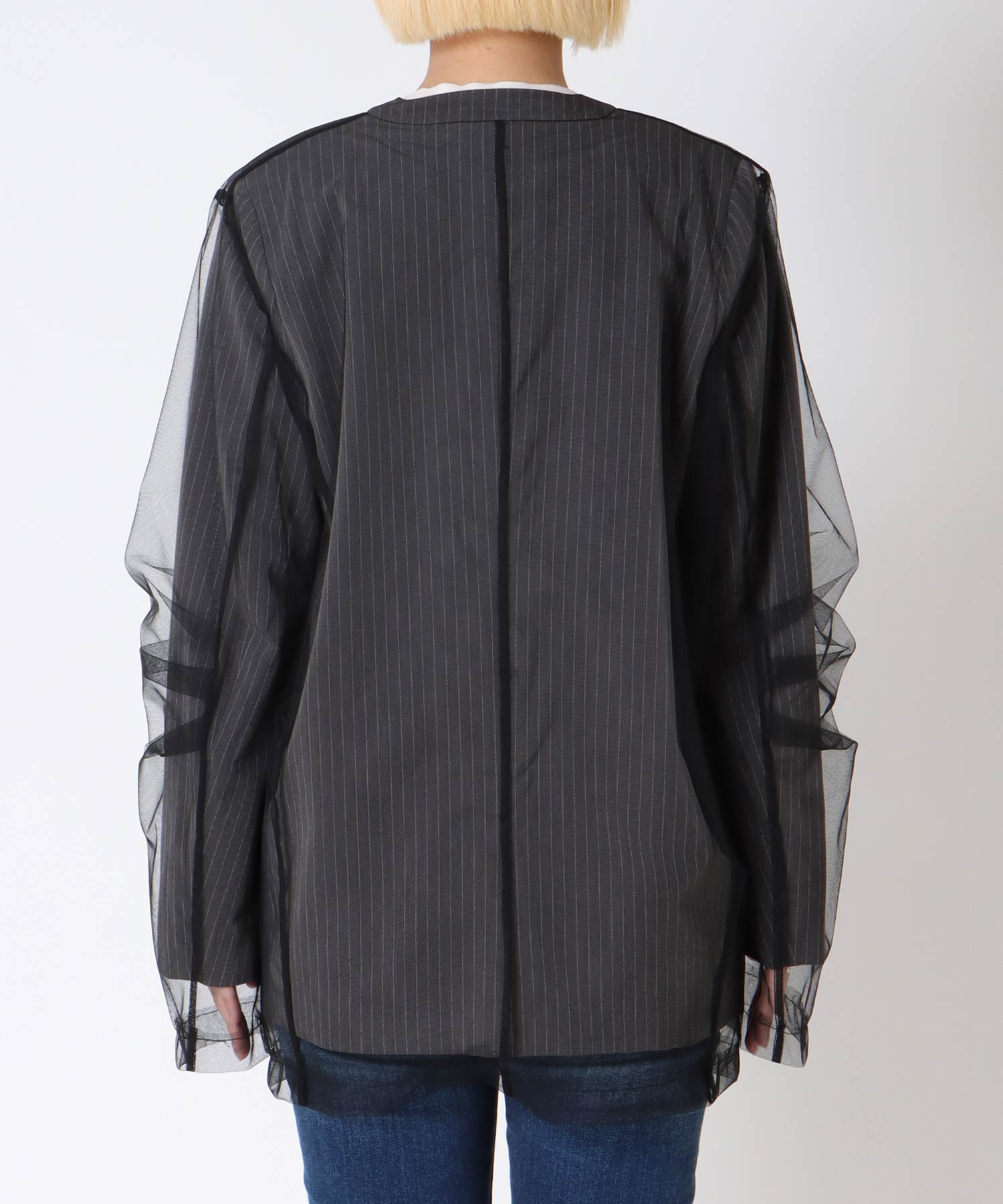 ボクシーレイヤードチュールジャケット