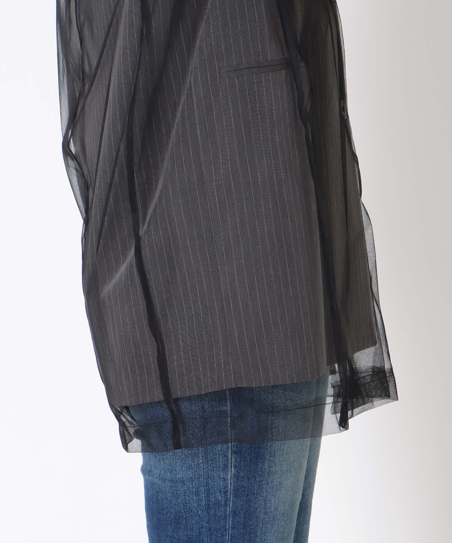 ボクシーレイヤードチュールジャケット