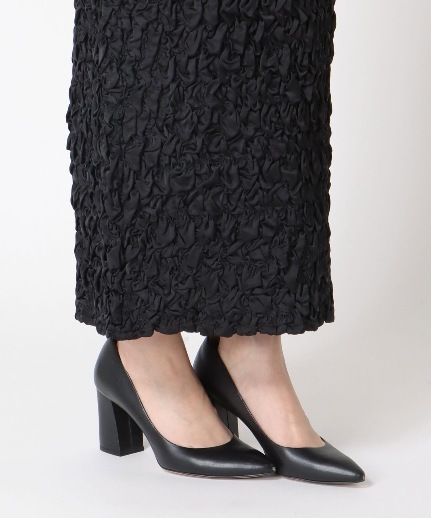 スモッキングパターンドレス