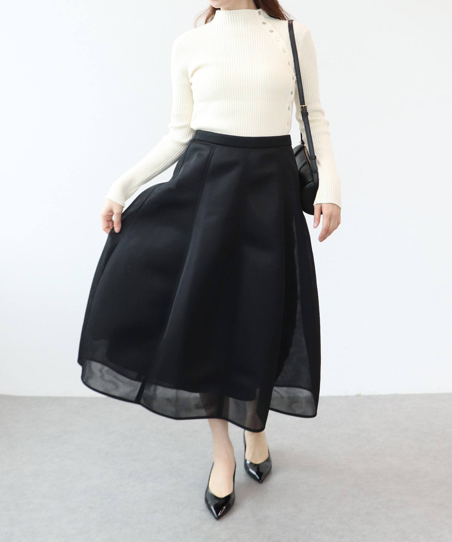 シアーダンボールフレアスカート