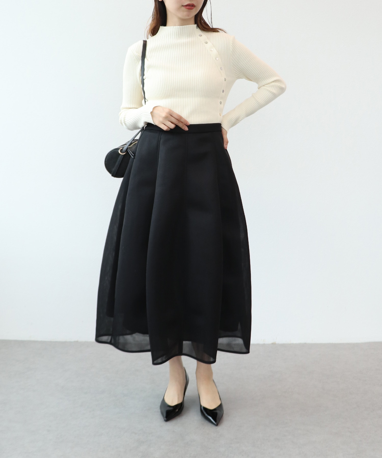 シアーダンボールフレアスカート