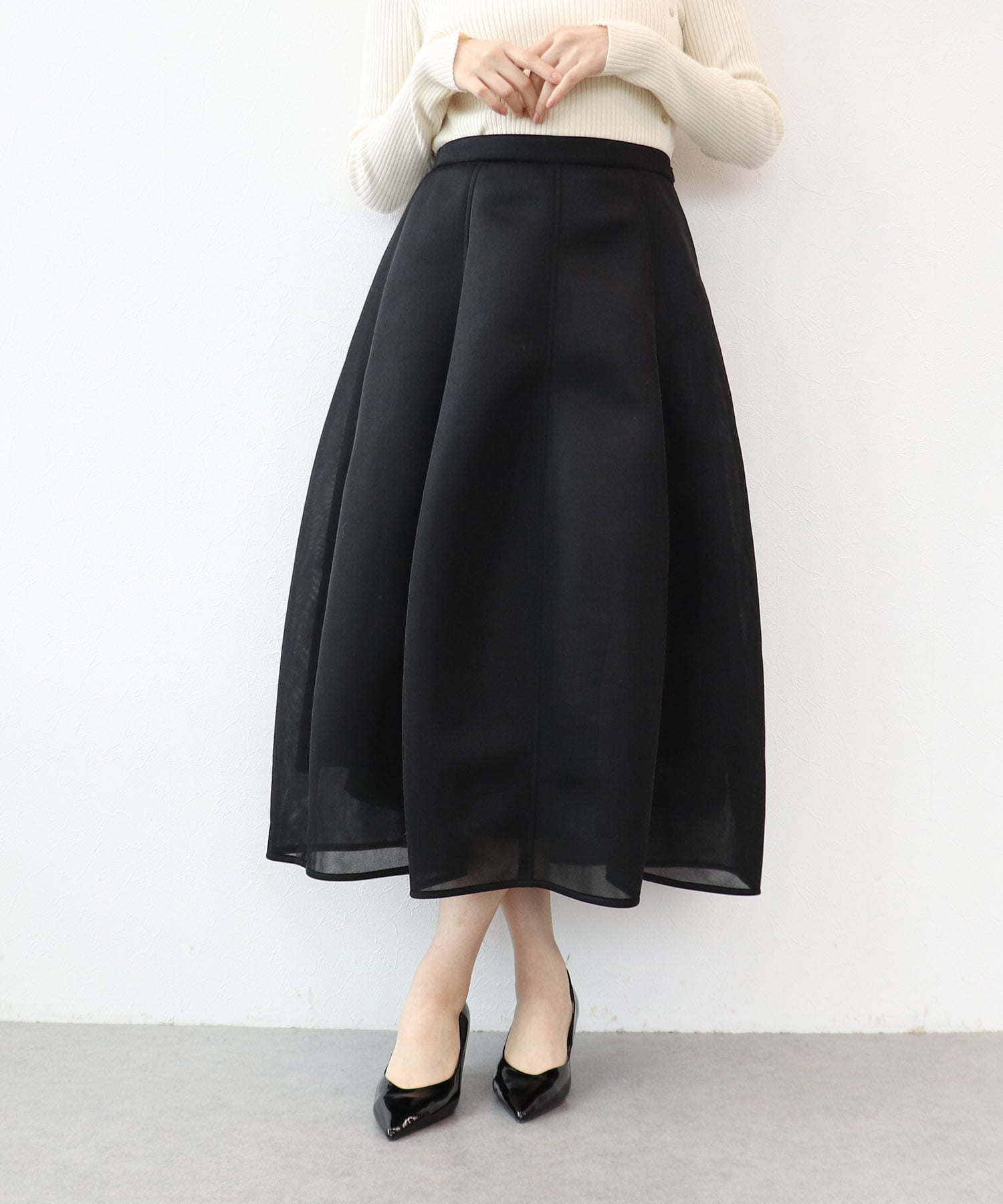 シアーダンボールフレアスカート