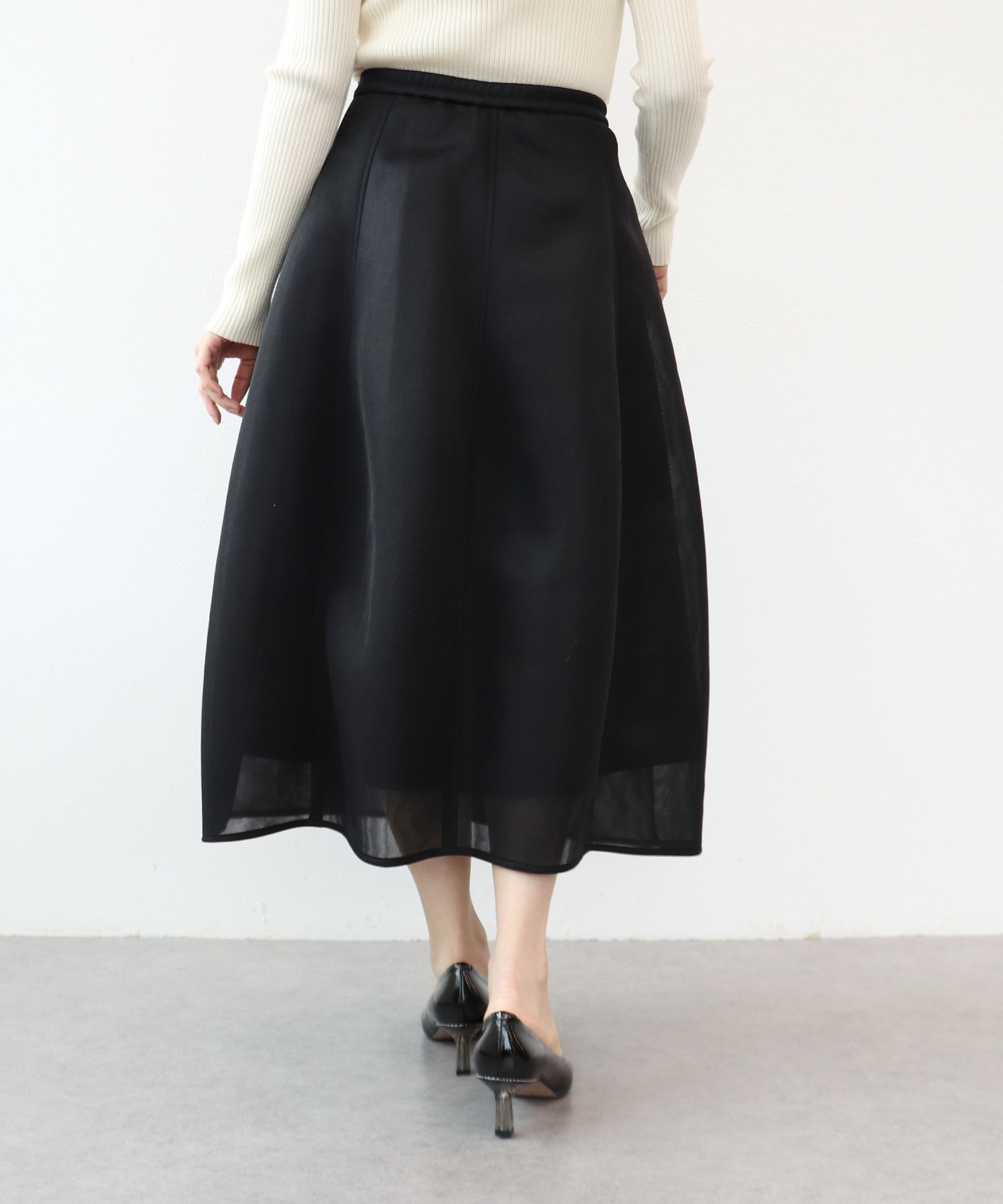 シアーダンボールフレアスカート