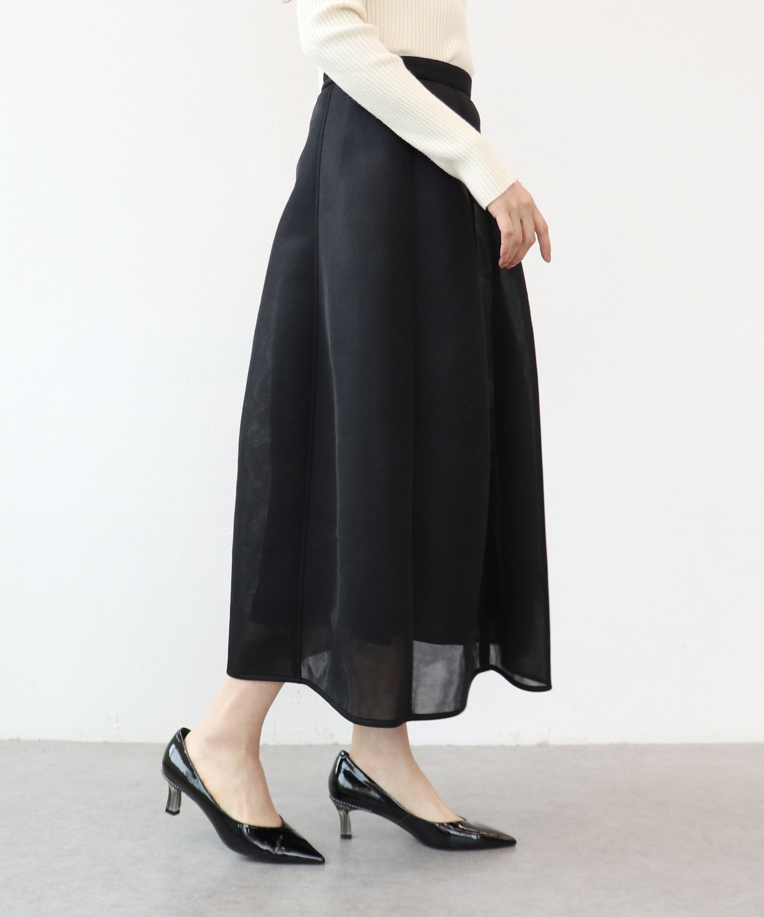 シアーダンボールフレアスカート