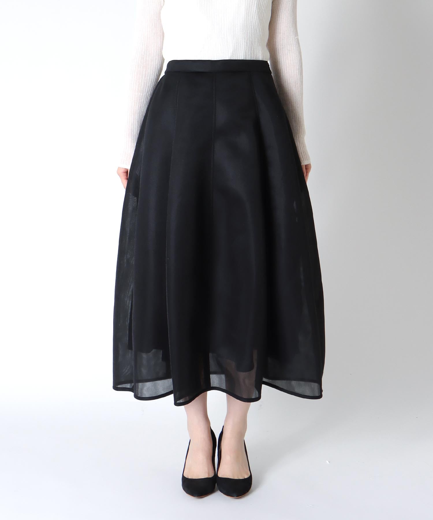 シアーダンボールフレアスカート