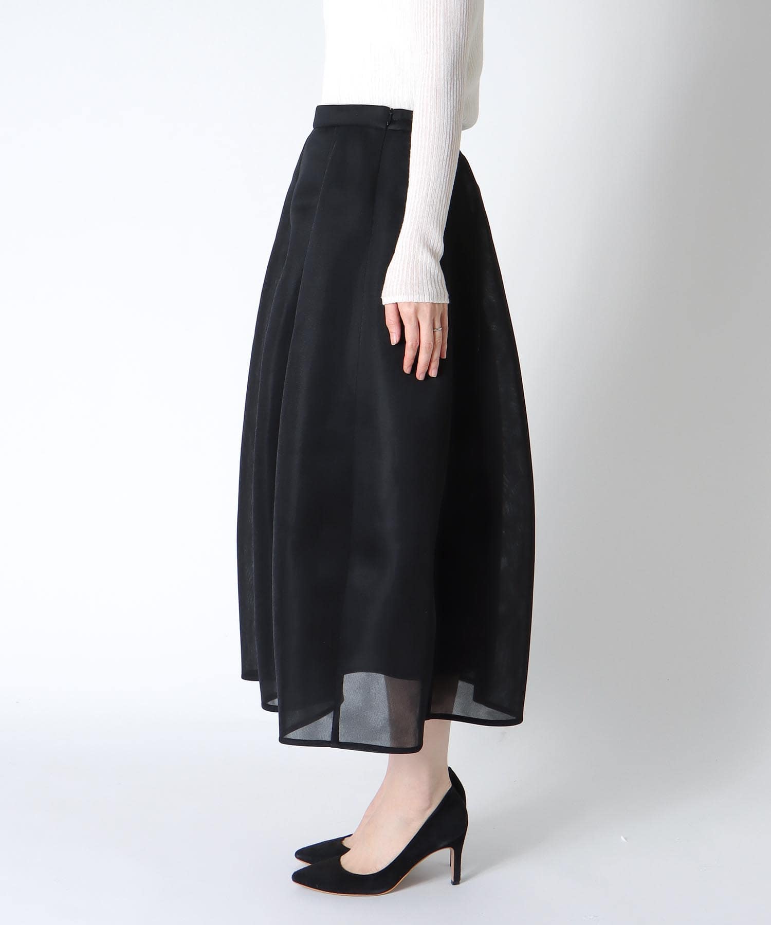 シアーダンボールフレアスカート