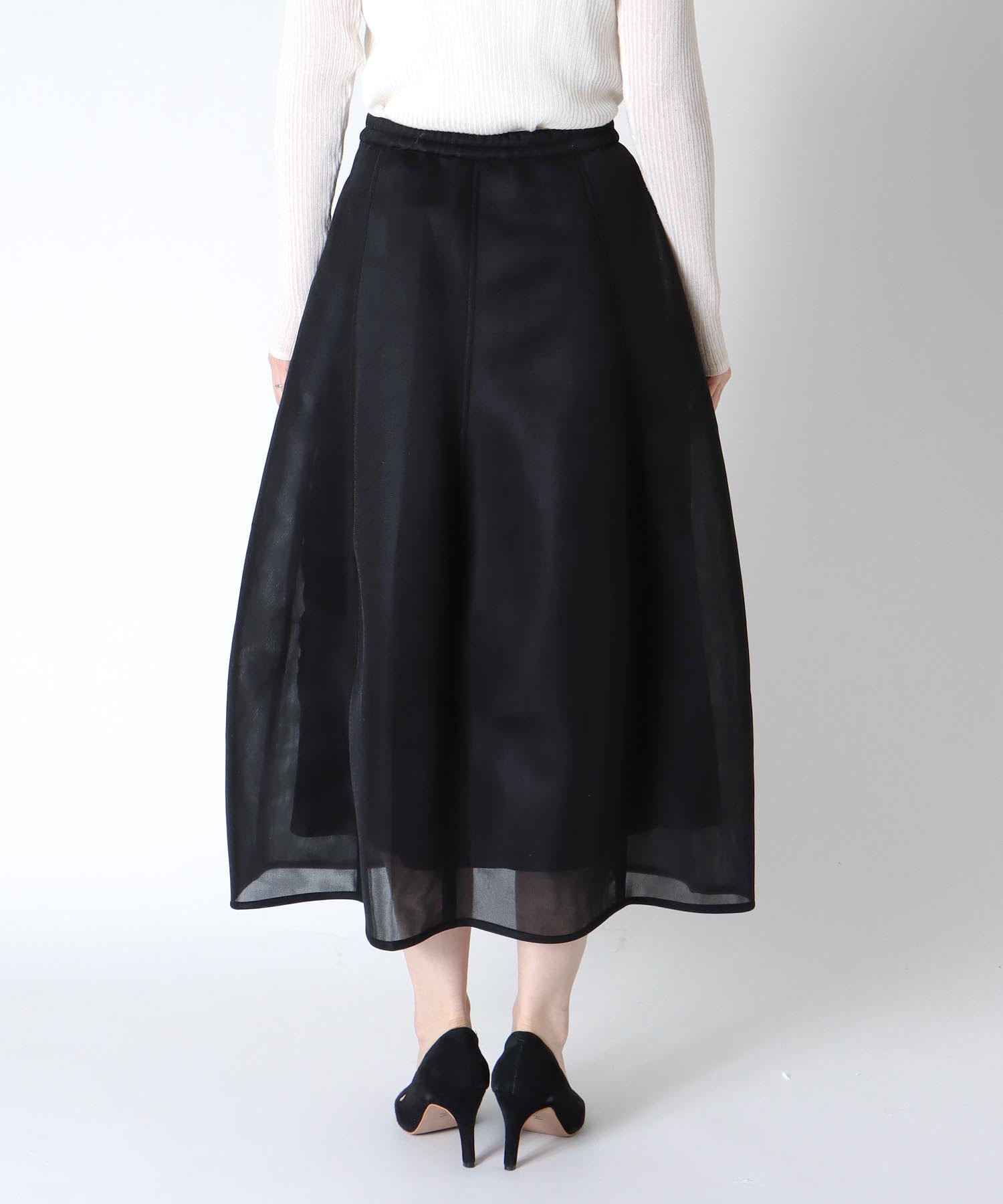 シアーダンボールフレアスカート