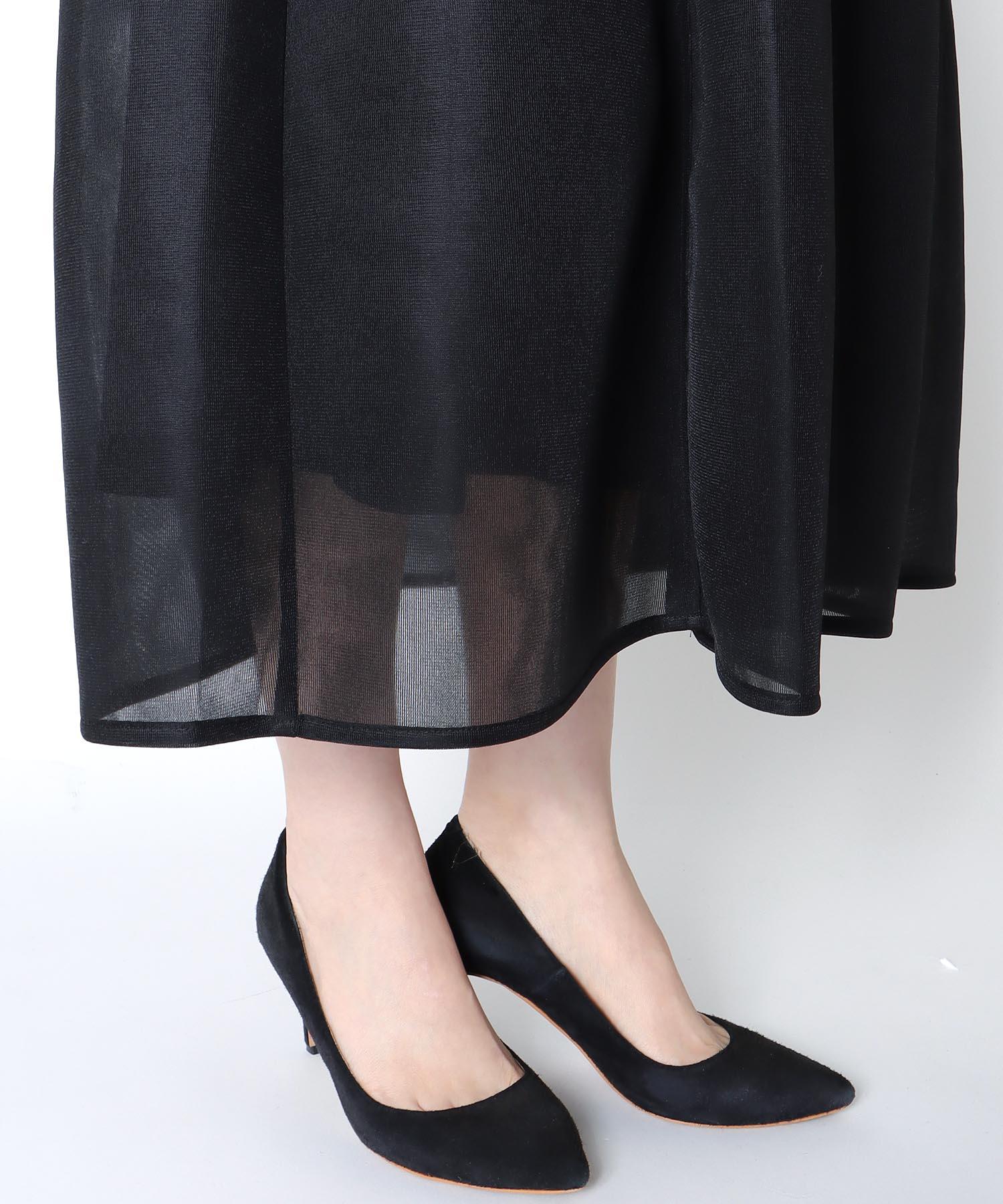 シアーダンボールフレアスカート