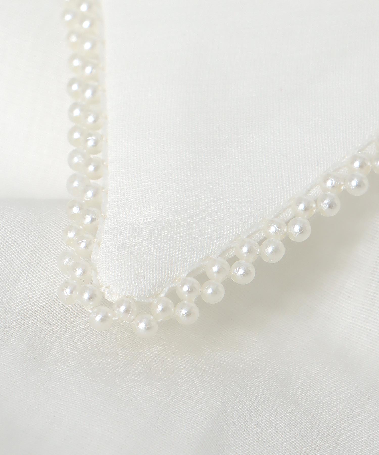 パールトリムシアーシャツブラウス