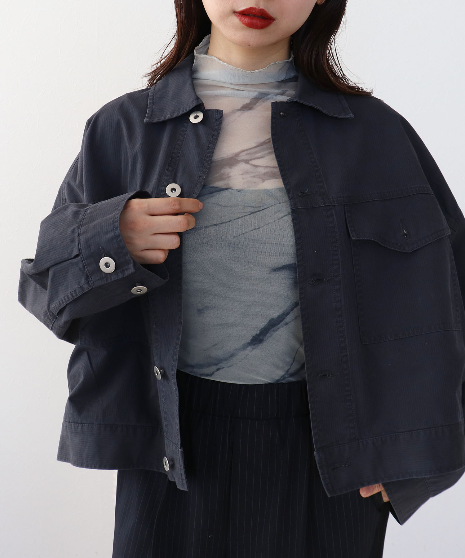 アート柄シアーインナー