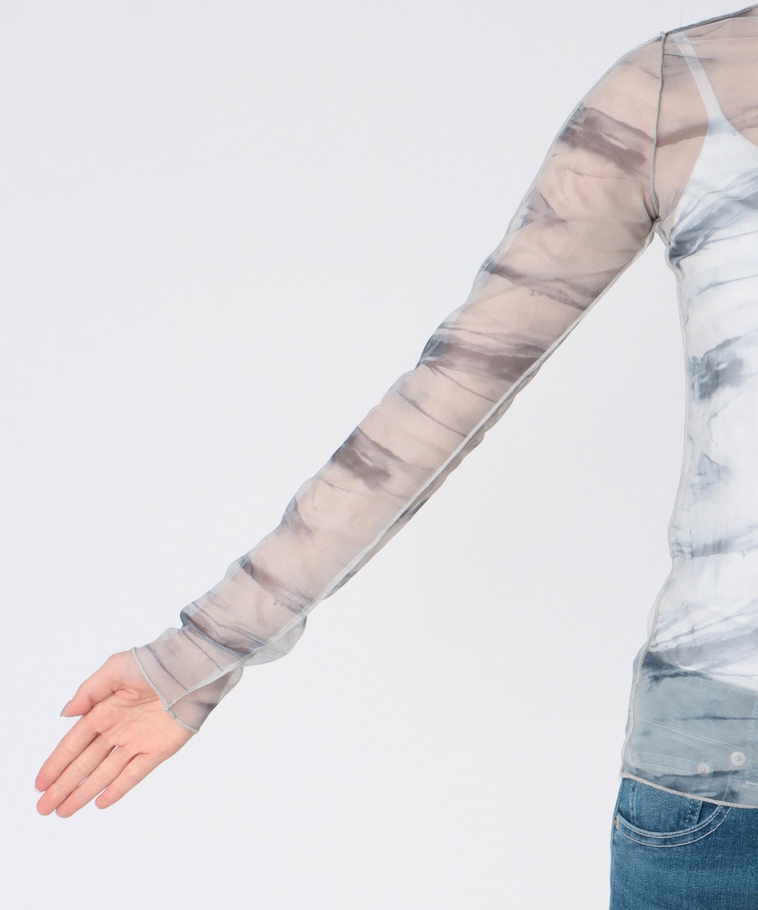 アート柄シアーインナー