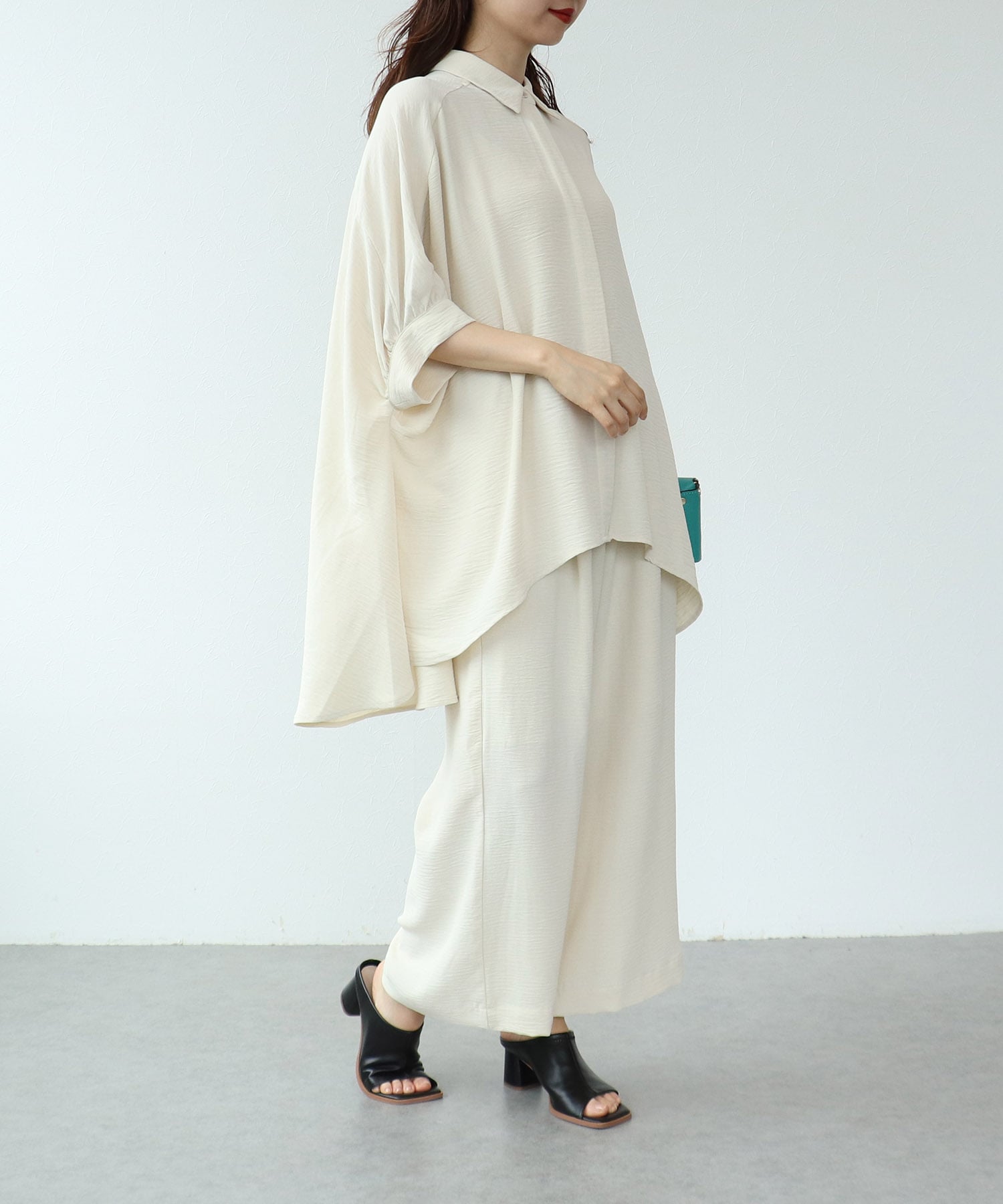 麻ライクチュニックブラウス