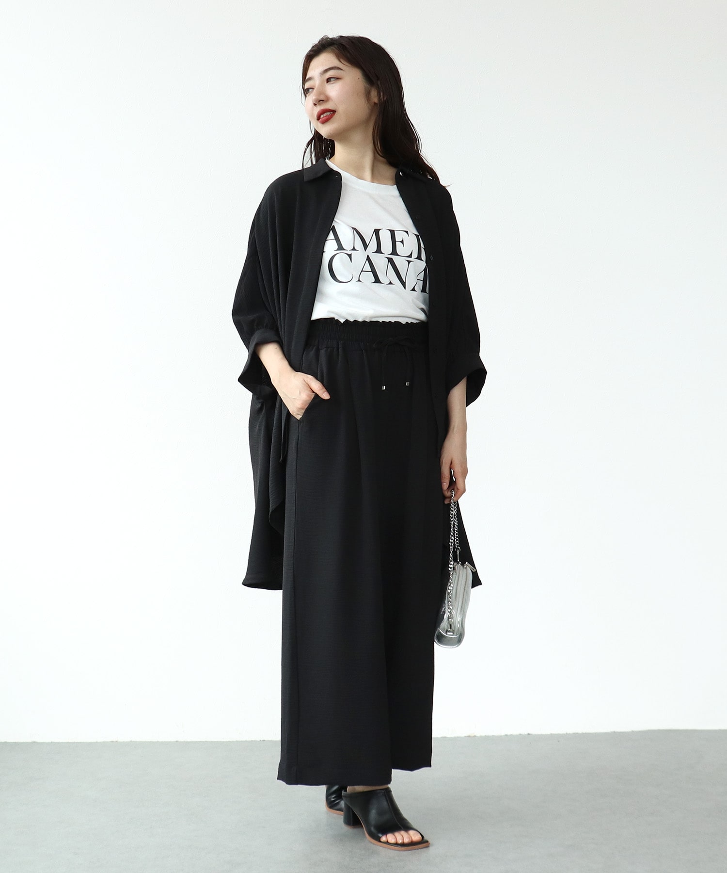 麻ライクチュニックブラウス