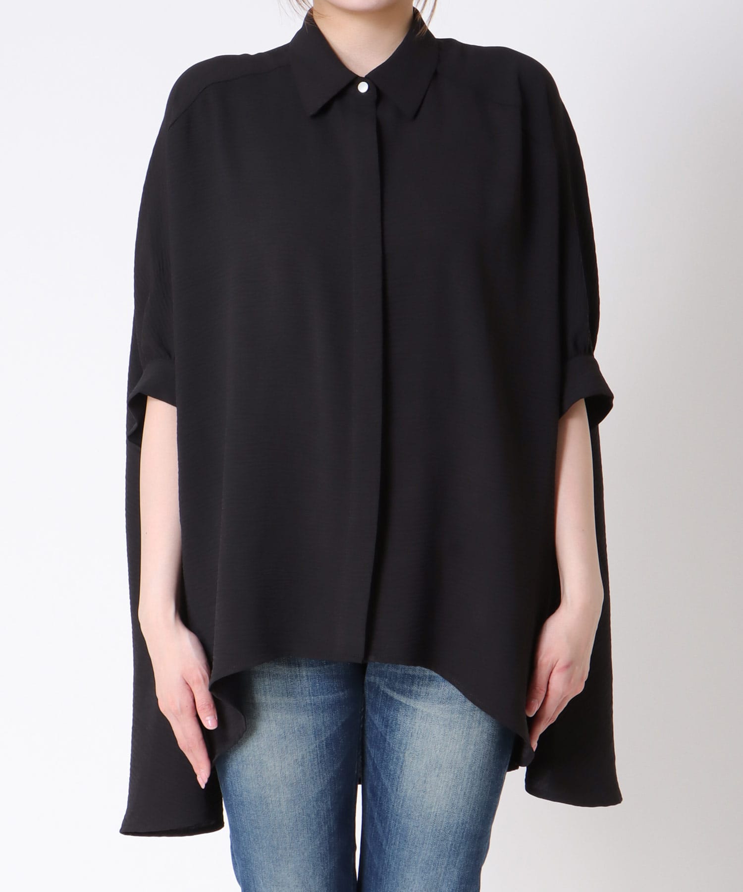 麻ライクチュニックブラウス