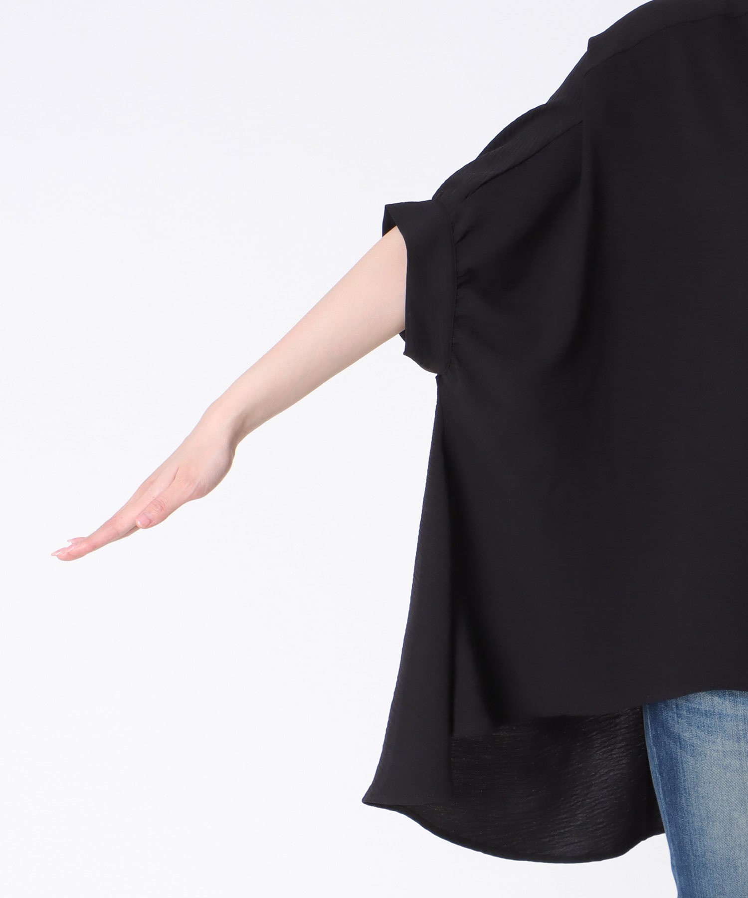 麻ライクチュニックブラウス