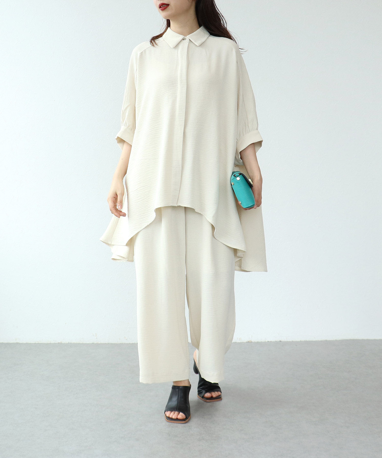 麻ライクリラックスパンツ