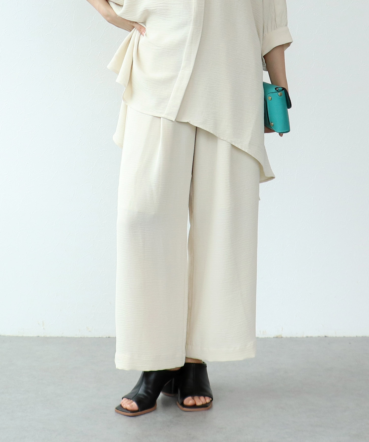 麻ライクリラックスパンツ