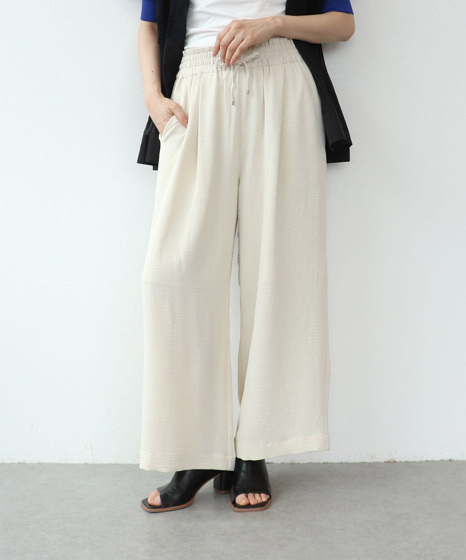 麻ライクリラックスパンツ