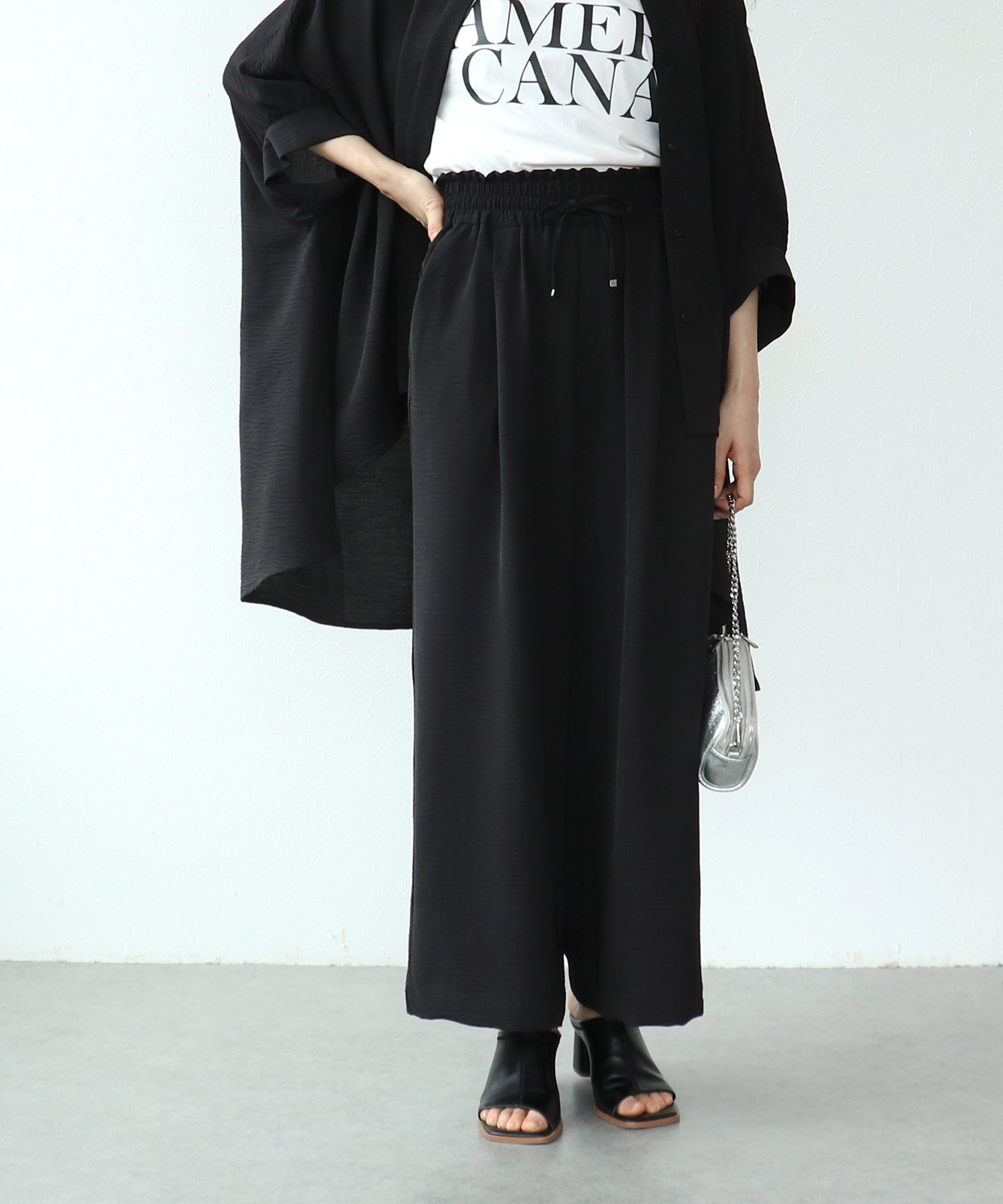 麻ライクリラックスパンツ