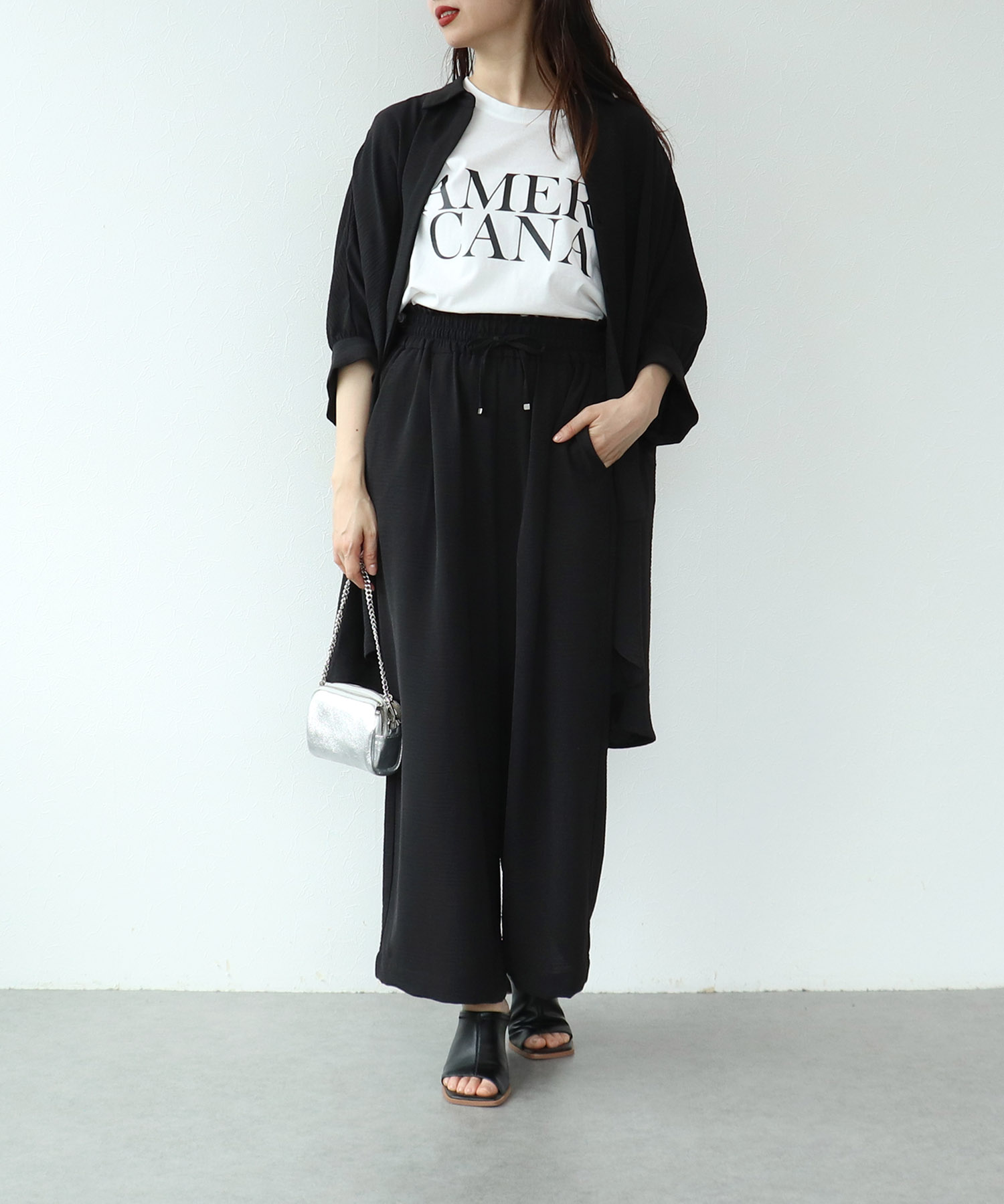 麻ライクリラックスパンツ