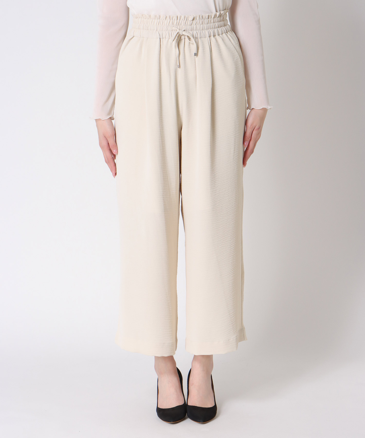 麻ライクリラックスパンツ