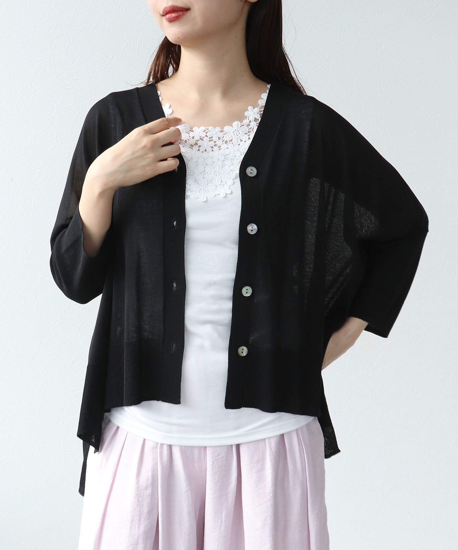 UVサラサラBOXシルエットカーディガン