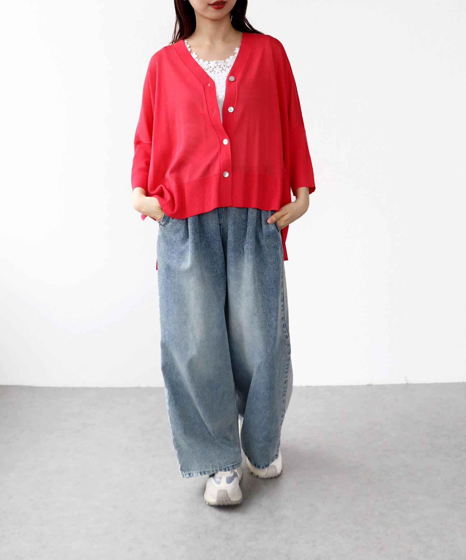 UVサラサラBOXシルエットカーディガン