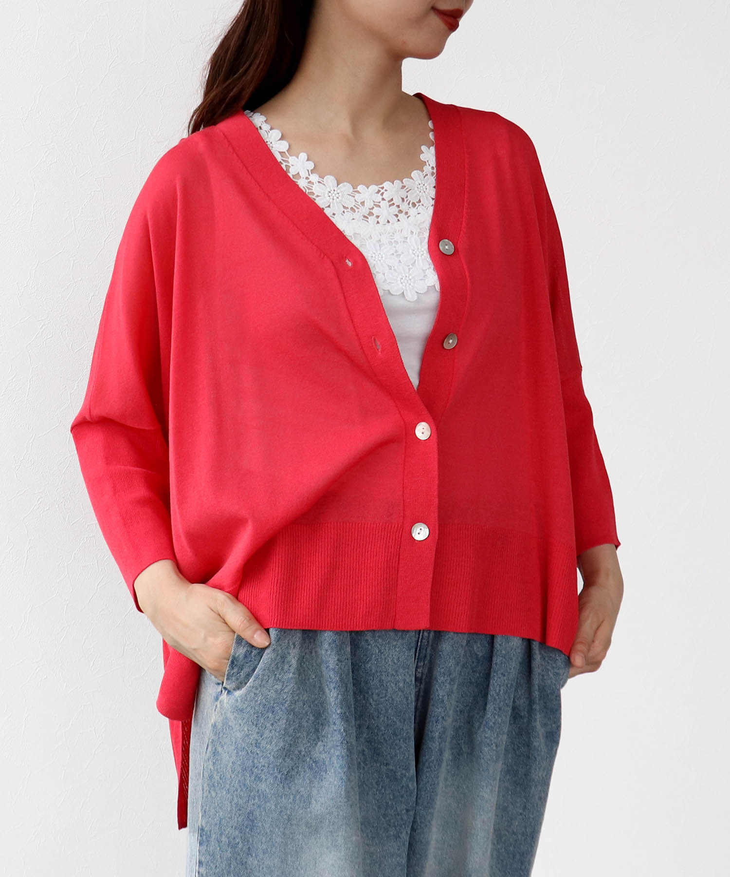 UVサラサラBOXシルエットカーディガン