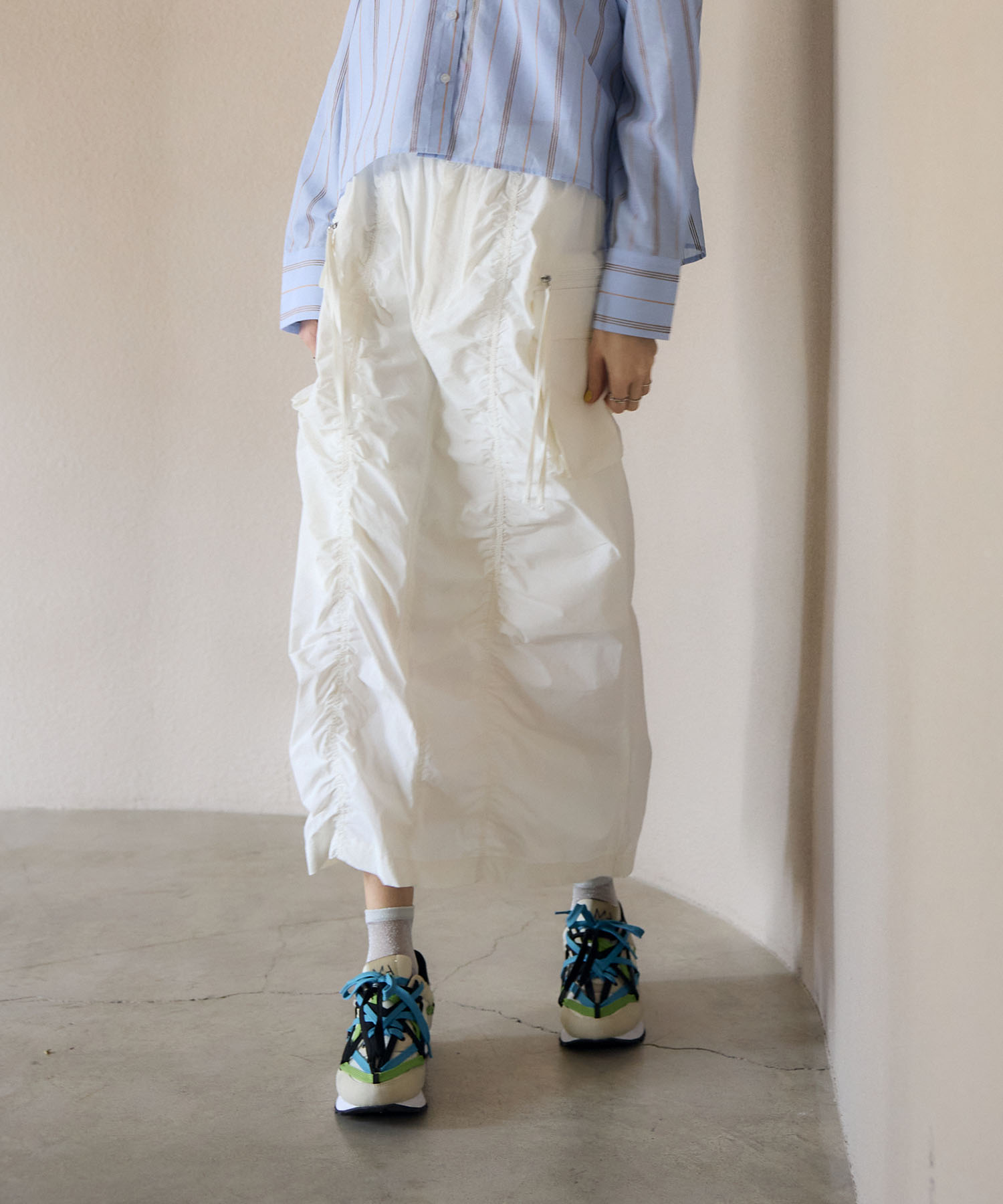 シャーリングミリタリースカート