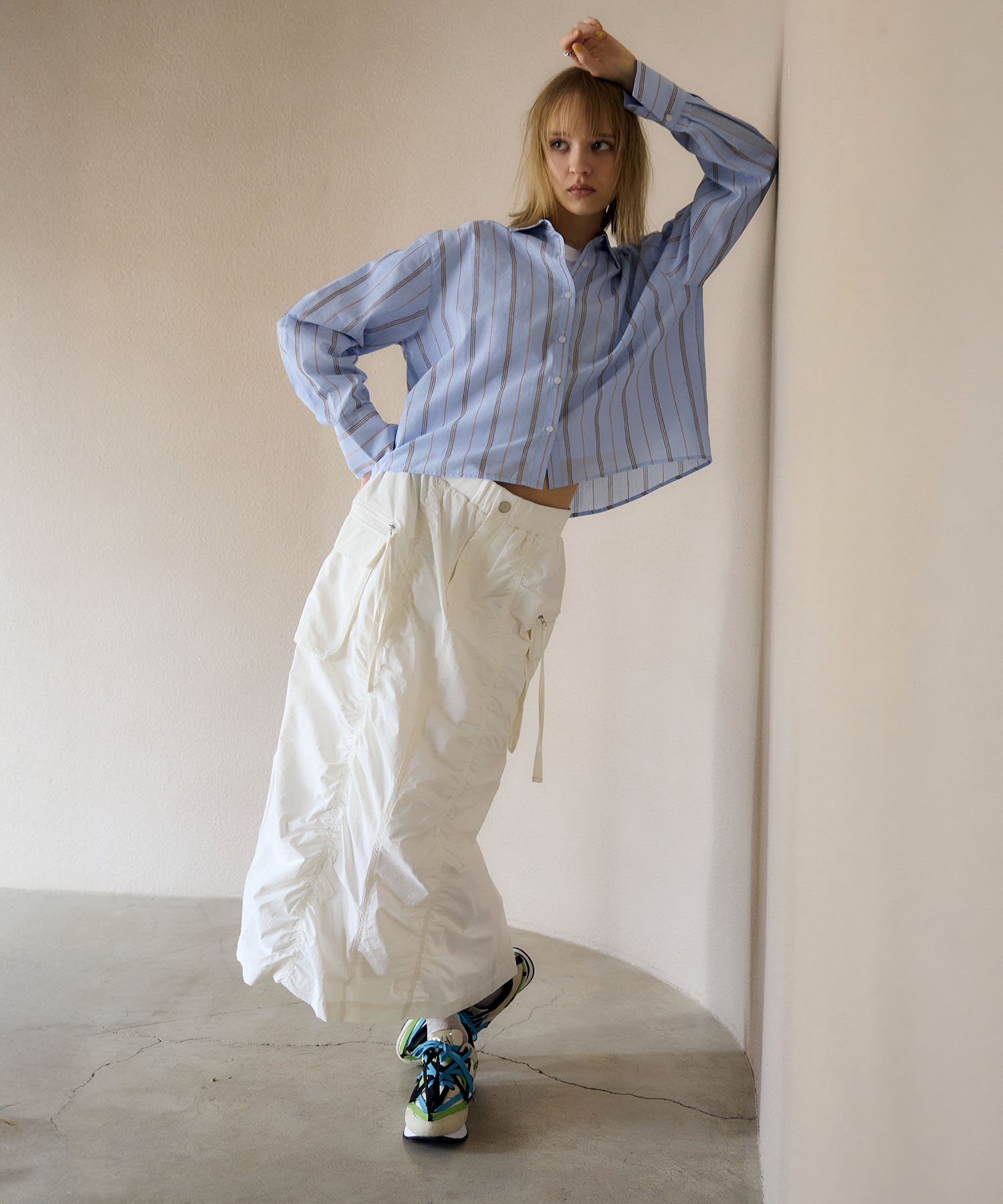 シャーリングミリタリースカート