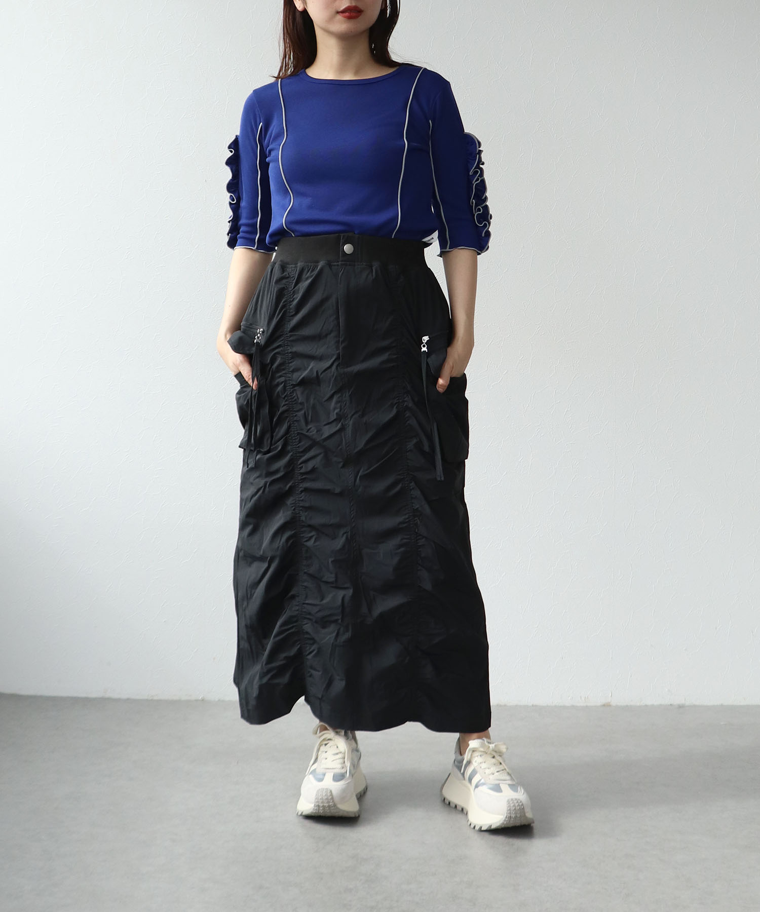 シャーリングミリタリースカート