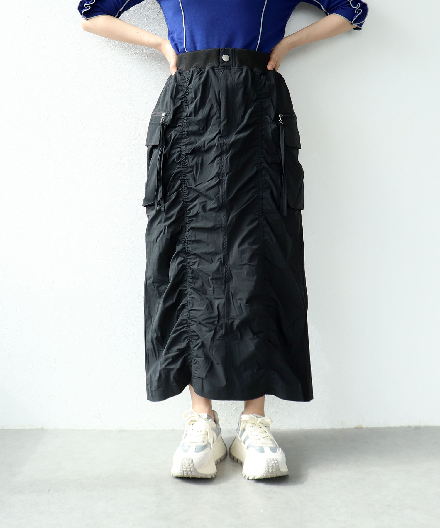 シャーリングミリタリースカート