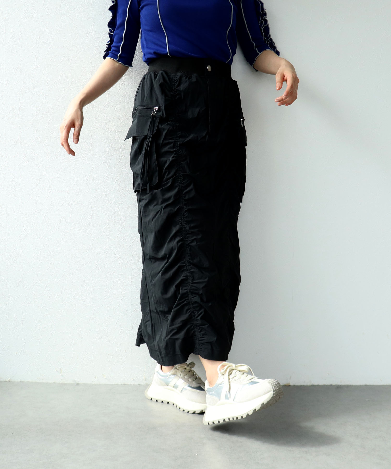 シャーリングミリタリースカート